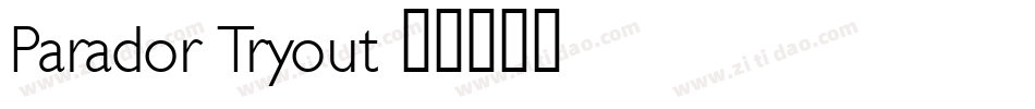 Parador Tryout字体转换